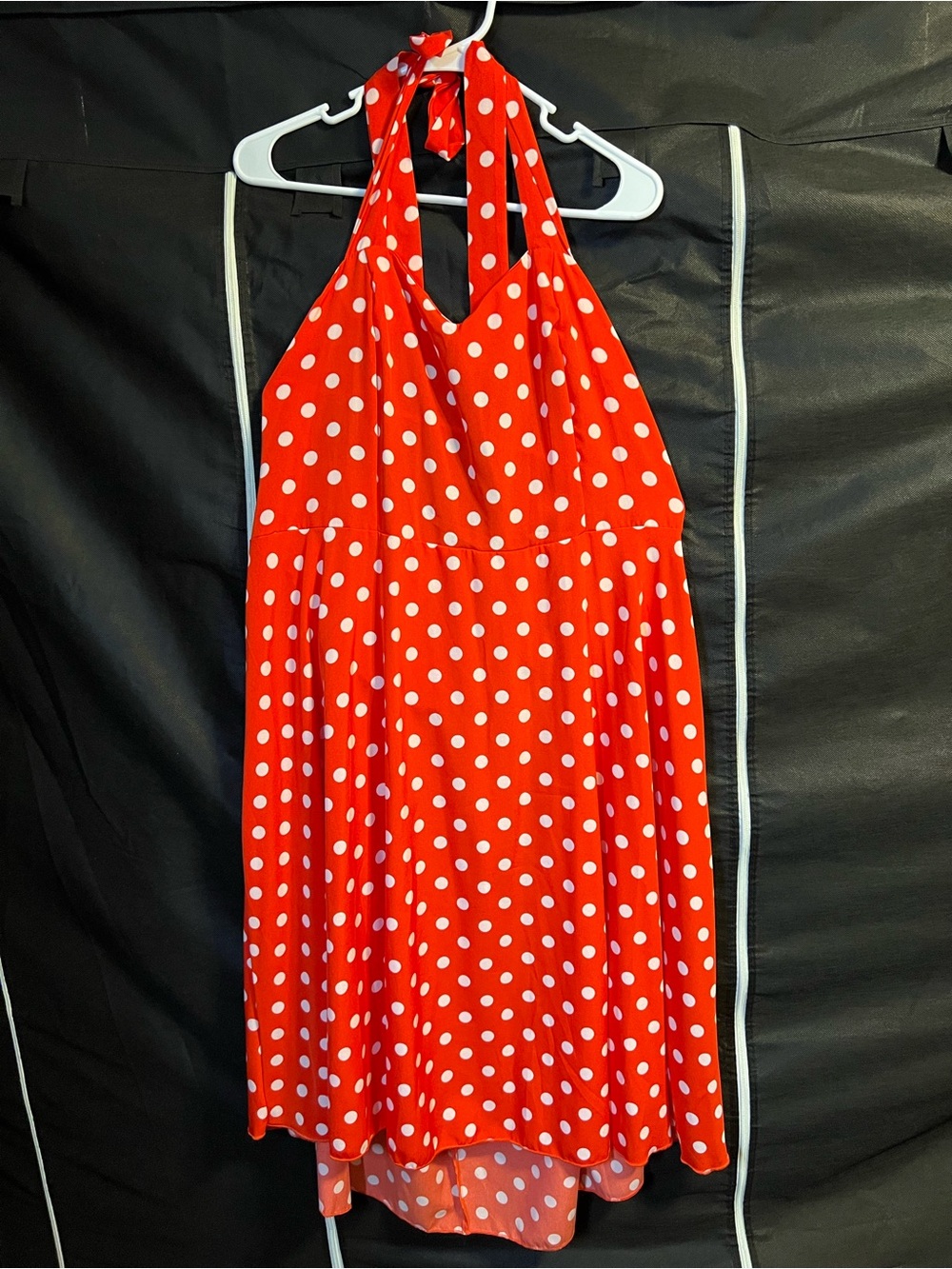 Red Polka Dot Halter Dress